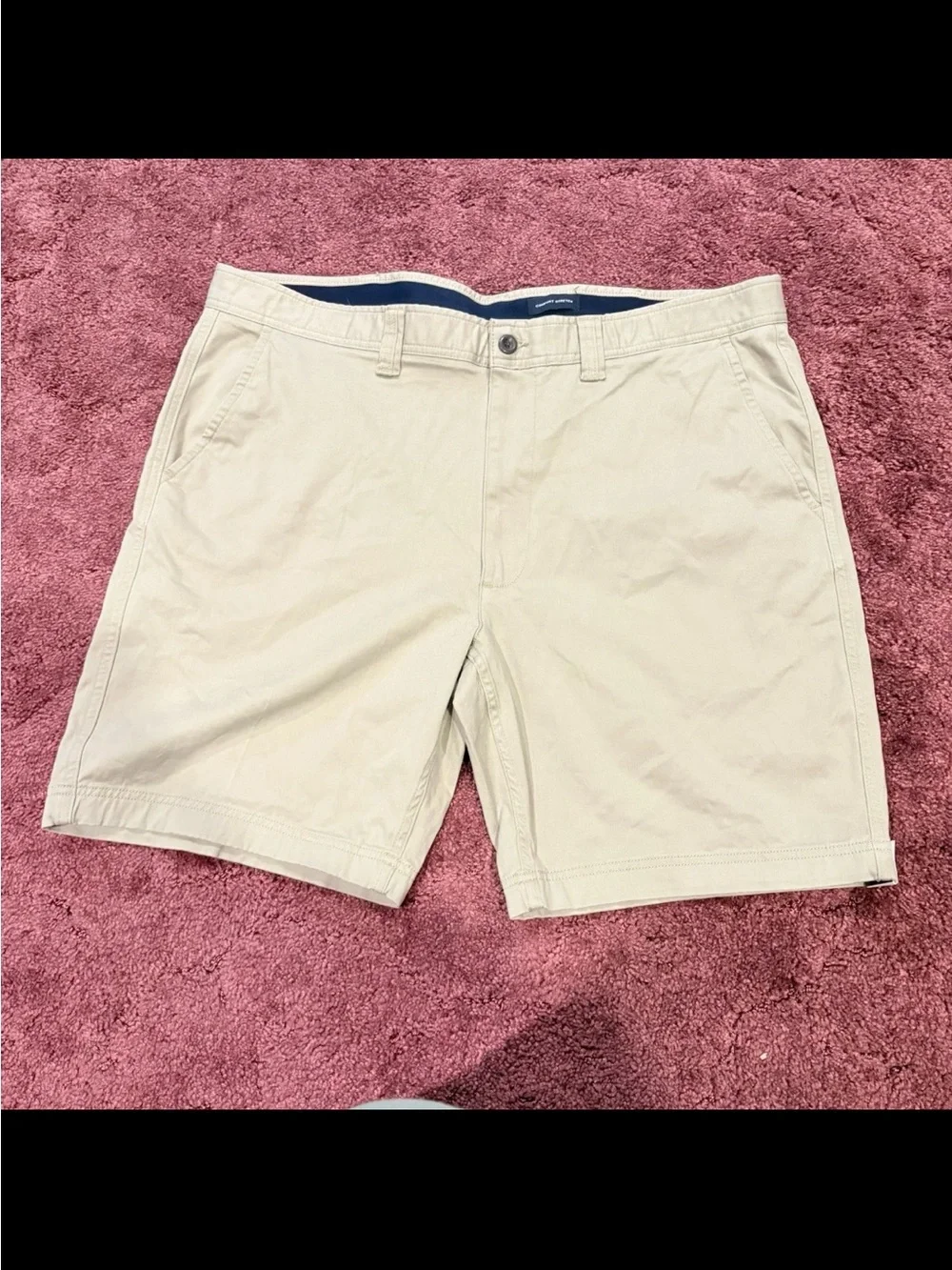 St. John's Bay Khaki Flat-Front Cotton Shorts